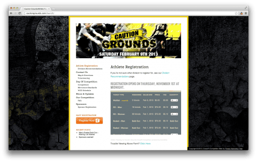 CrossFit Caution Grounds - Launch Effect Premium